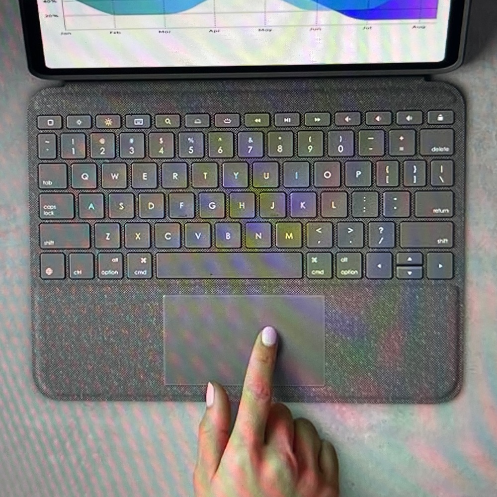 Logitech Gray Tablet Keyboard Case